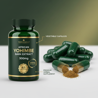 Thumbnail for African Yohimbe Bark Extract Capsules 500mg | 4:1 Concentrate | Vegetable Capsules