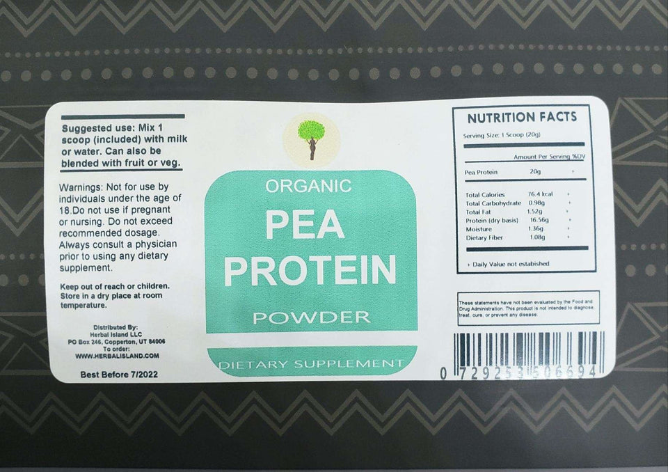 Organic Pea Protein (Workout) 1 Pound Black Vegan Shop