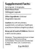 Black Maca Root Capsules Black Vegan Shop