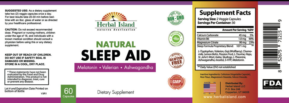 Natural Sleep Aid Black Vegan Shop