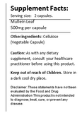 Mullein Leaf Capsule (Lung Detox Mucus) Black Vegan Shop