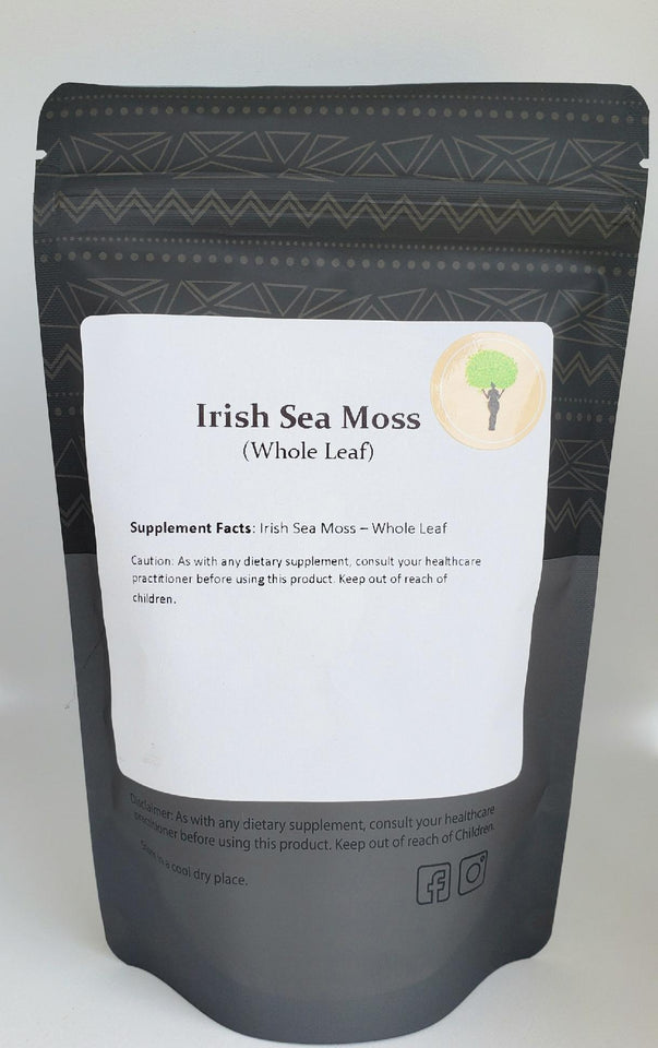 Whole Leaf Irish Moss Sea Moss 8 Oz | Raw Superfood (SeaMoss) Black Vegan Shop