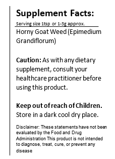 Horny Goat Weed Powder Black Vegan Shop