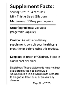 Milk Thistle Capsules (Liver) Black Vegan Shop