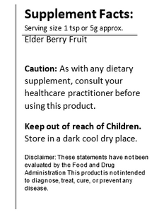 Organic Elderberry Powder (Strongest Online) Black Vegan Shop