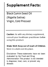 (Sale) Black Seed Oil -(Nigella Sativa ) Heart Black Vegan Shop