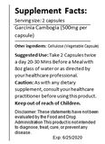 Garcinia Cambogia 60% HCA Extract Black Vegan Shop